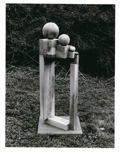  4 Spheres and 4 Cubes 1976 Walnut