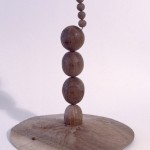  Seven Spherical Shapes 1978 Walnut and wire Creasey Collection Salisbury